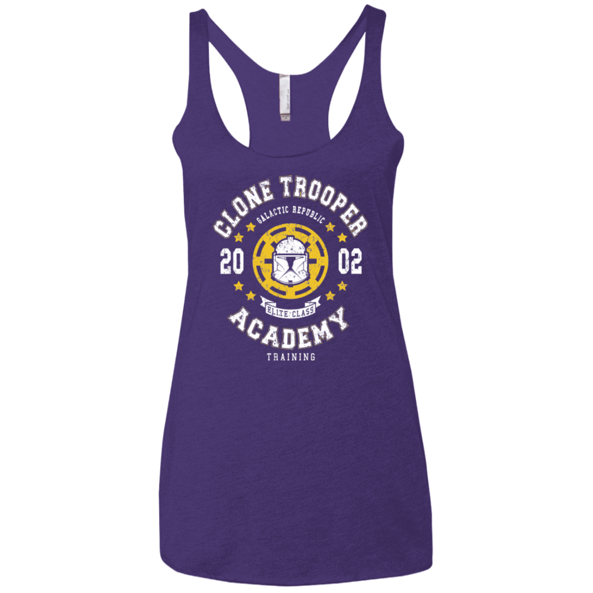 T-Shirts Purple / X-Small Clone Trooper Academy 02 Women's Triblend Racerback Tank