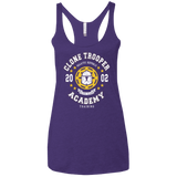 T-Shirts Purple / X-Small Clone Trooper Academy 02 Women's Triblend Racerback Tank