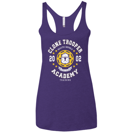 T-Shirts Purple / X-Small Clone Trooper Academy 02 Women's Triblend Racerback Tank