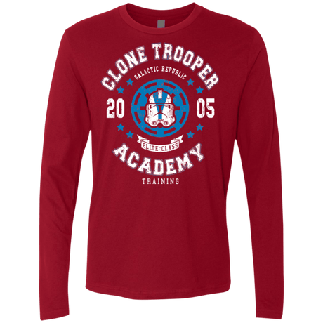 T-Shirts Cardinal / Small Clone Trooper Academy 05 Men's Premium Long Sleeve