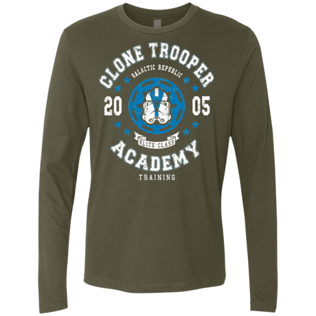 T-Shirts Military Green / Small Clone Trooper Academy 05 Men's Premium Long Sleeve