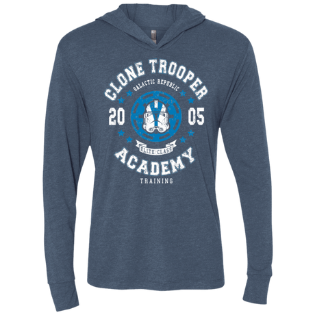 T-Shirts Indigo / X-Small Clone Trooper Academy 05 Triblend Long Sleeve Hoodie Tee
