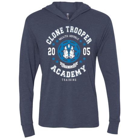 T-Shirts Vintage Navy / X-Small Clone Trooper Academy 05 Triblend Long Sleeve Hoodie Tee