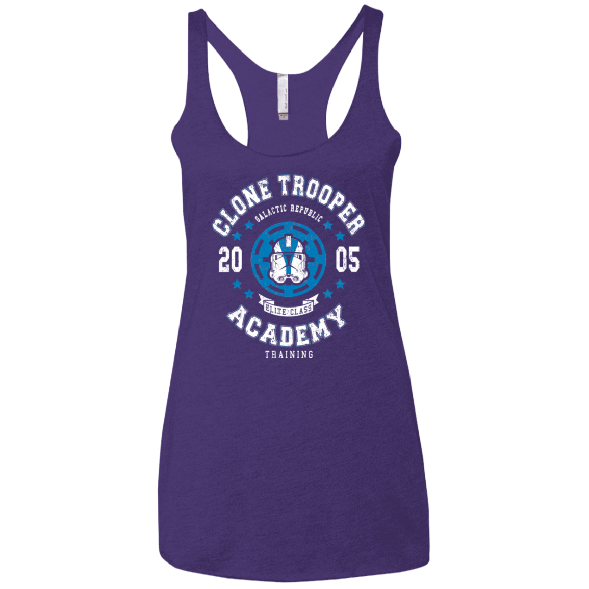 T-Shirts Purple / X-Small Clone Trooper Academy 05 Women's Triblend Racerback Tank