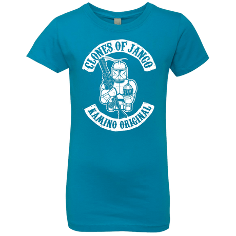 T-Shirts Turquoise / YXS Clones of Jango Girls Premium T-Shirt