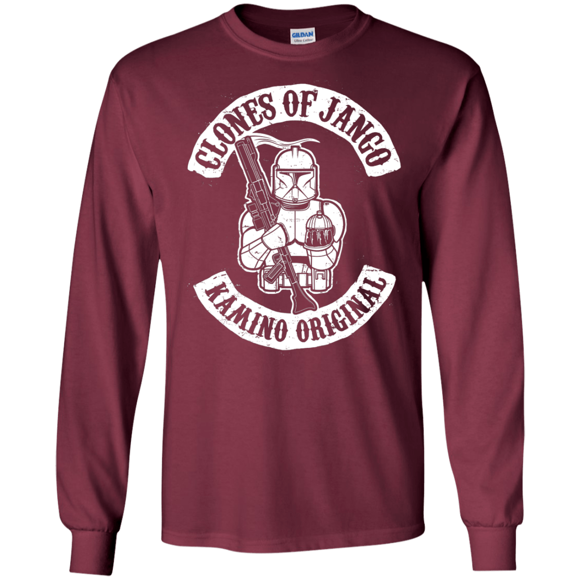 T-Shirts Maroon / S Clones of Jango Men's Long Sleeve T-Shirt