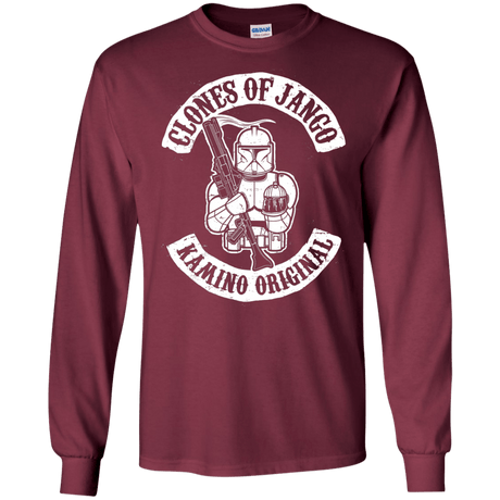 T-Shirts Maroon / S Clones of Jango Men's Long Sleeve T-Shirt