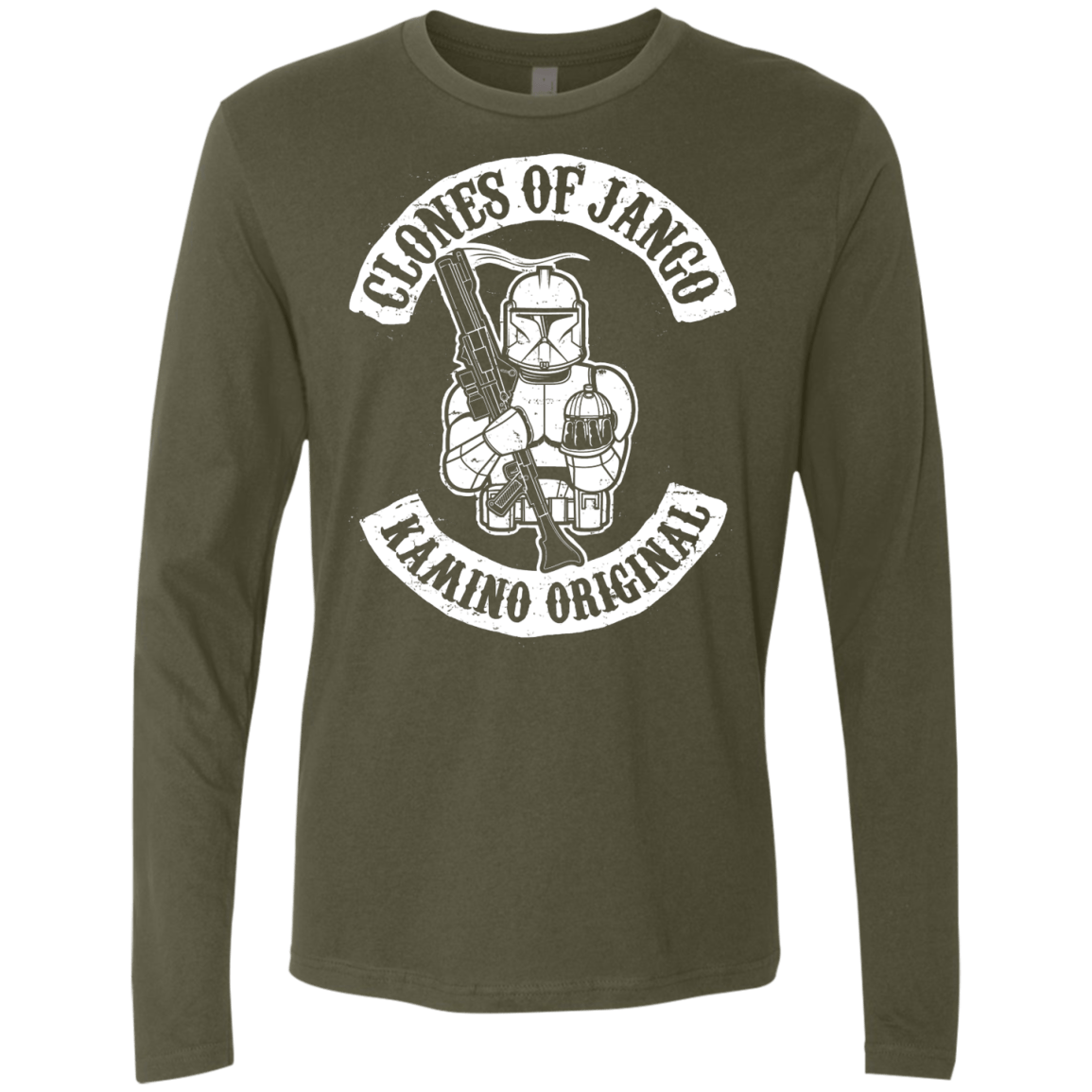 T-Shirts Military Green / S Clones of Jango Men's Premium Long Sleeve