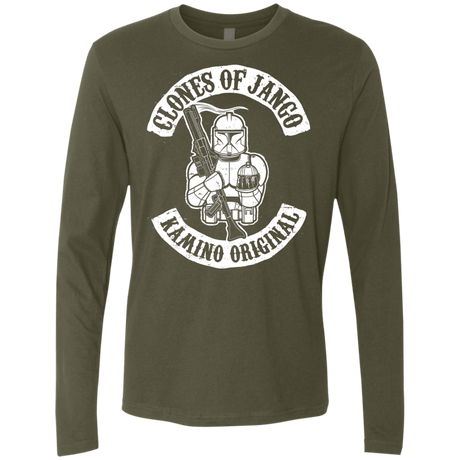T-Shirts Military Green / S Clones of Jango Men's Premium Long Sleeve