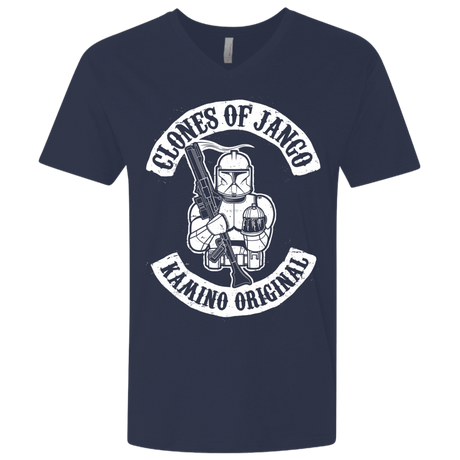 T-Shirts Midnight Navy / X-Small Clones of Jango Men's Premium V-Neck