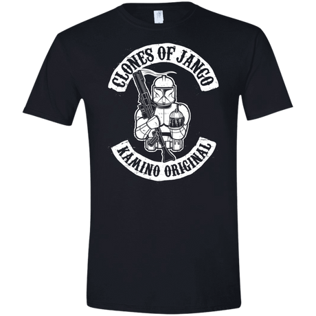 T-Shirts Black / X-Small Clones of Jango Men's Semi-Fitted Softstyle