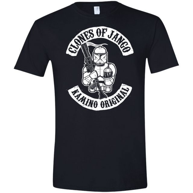T-Shirts Black / X-Small Clones of Jango Men's Semi-Fitted Softstyle