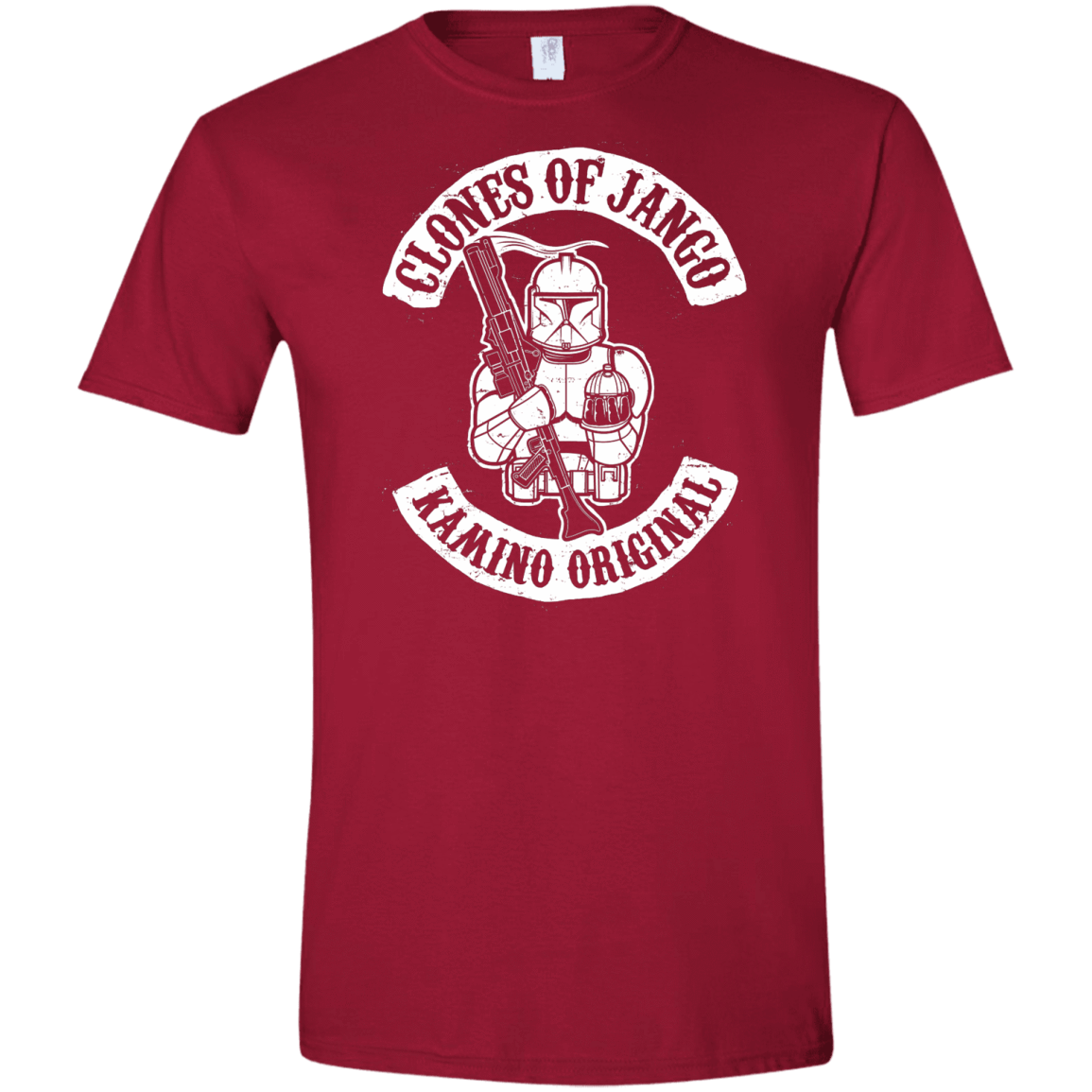 T-Shirts Cardinal Red / S Clones of Jango Men's Semi-Fitted Softstyle