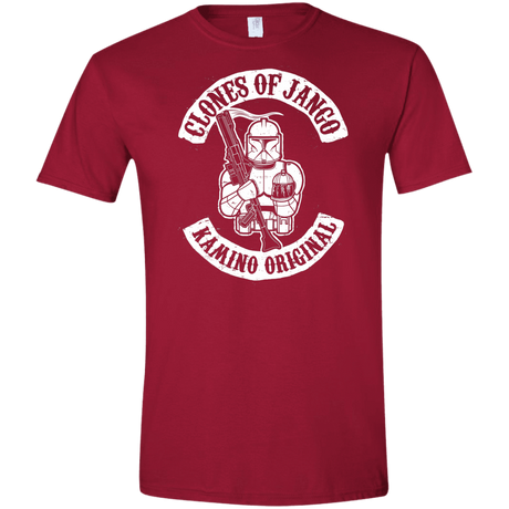 T-Shirts Cardinal Red / S Clones of Jango Men's Semi-Fitted Softstyle