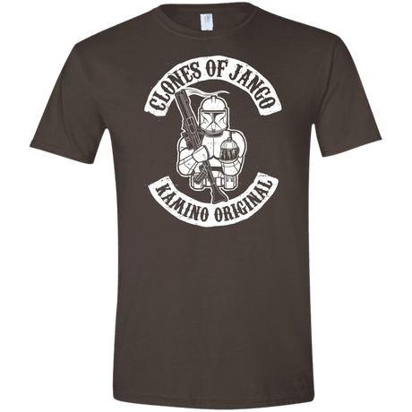 T-Shirts Dark Chocolate / S Clones of Jango Men's Semi-Fitted Softstyle