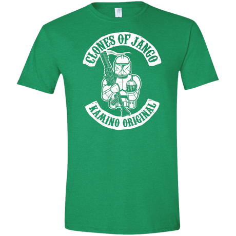 T-Shirts Heather Irish Green / S Clones of Jango Men's Semi-Fitted Softstyle