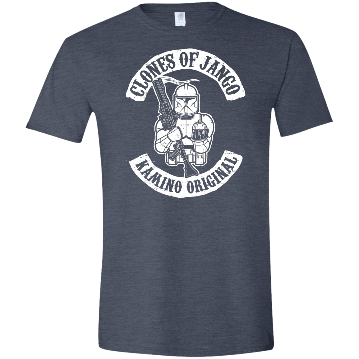 T-Shirts Heather Navy / S Clones of Jango Men's Semi-Fitted Softstyle