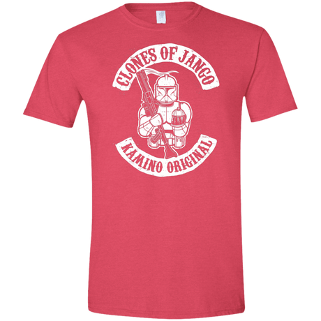 T-Shirts Heather Red / S Clones of Jango Men's Semi-Fitted Softstyle