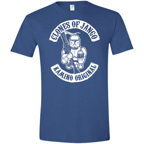 T-Shirts Heather Royal / X-Small Clones of Jango Men's Semi-Fitted Softstyle