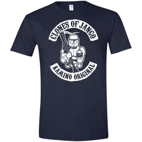 T-Shirts Navy / X-Small Clones of Jango Men's Semi-Fitted Softstyle