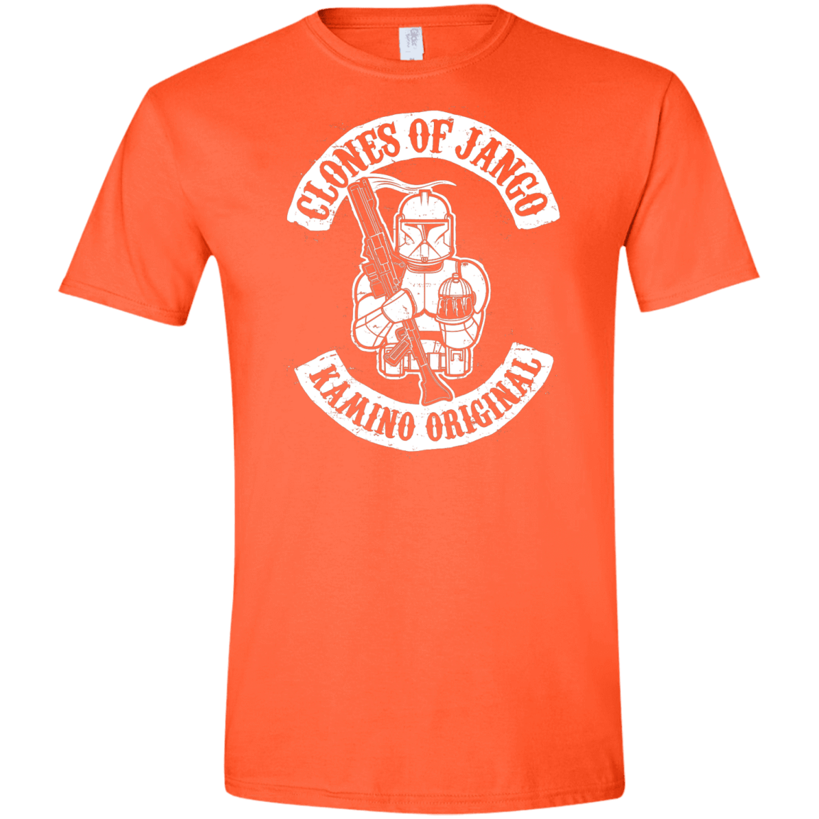 T-Shirts Orange / S Clones of Jango Men's Semi-Fitted Softstyle