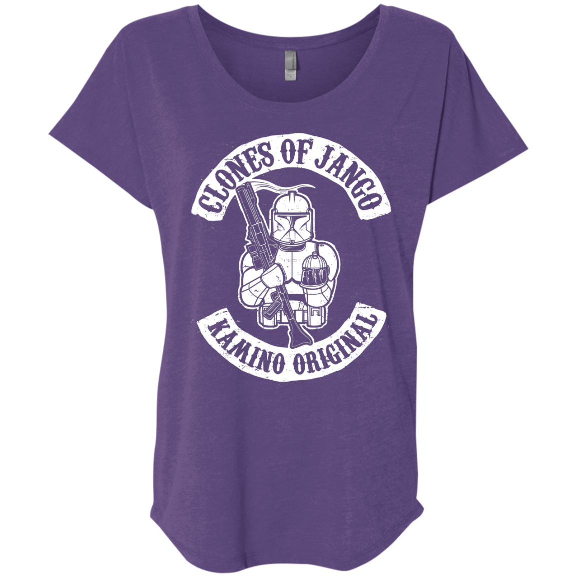 T-Shirts Purple Rush / X-Small Clones of Jango Triblend Dolman Sleeve