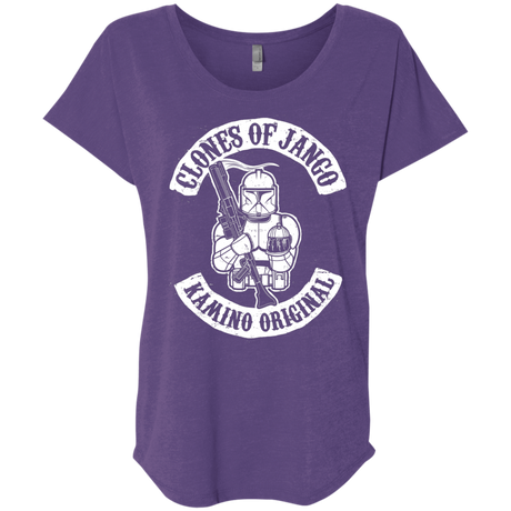 T-Shirts Purple Rush / X-Small Clones of Jango Triblend Dolman Sleeve