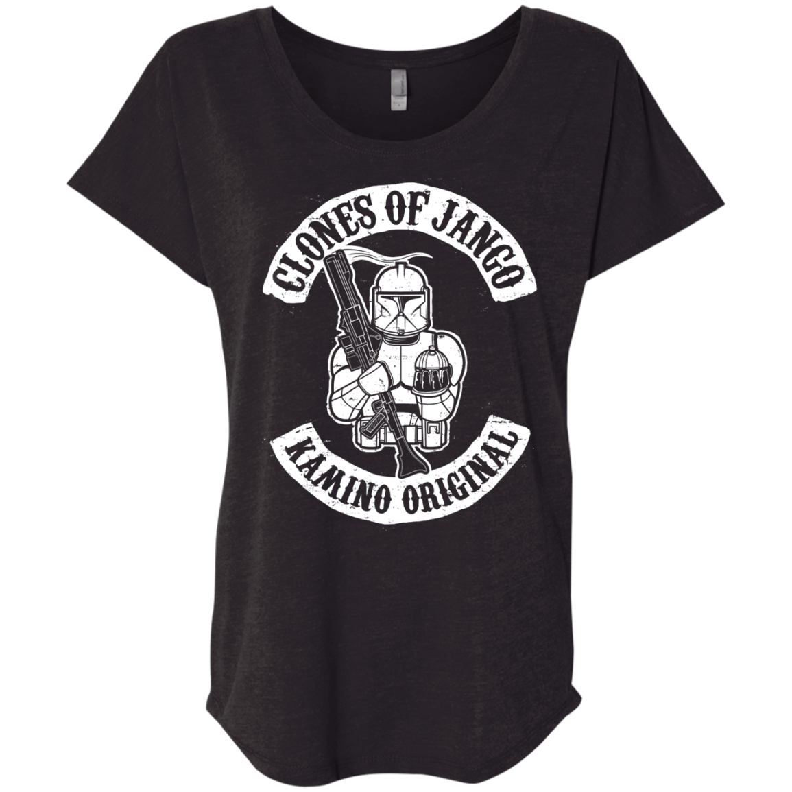 T-Shirts Vintage Black / X-Small Clones of Jango Triblend Dolman Sleeve