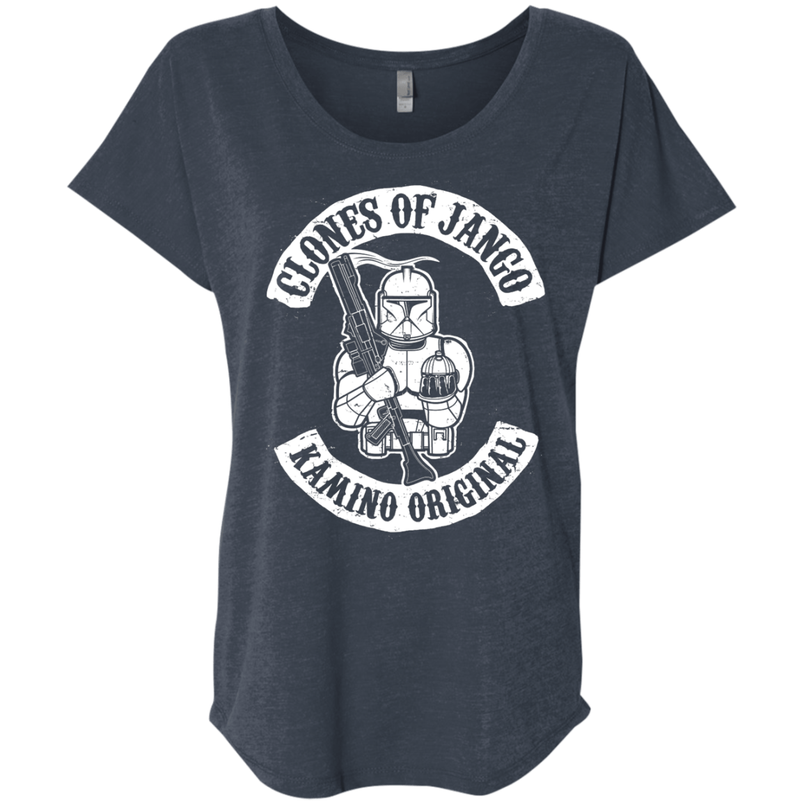 T-Shirts Vintage Navy / X-Small Clones of Jango Triblend Dolman Sleeve