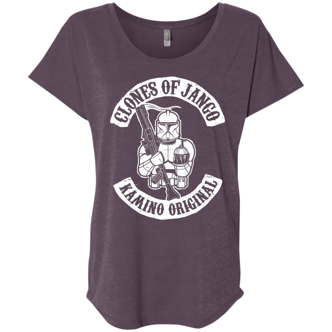 T-Shirts Vintage Purple / X-Small Clones of Jango Triblend Dolman Sleeve