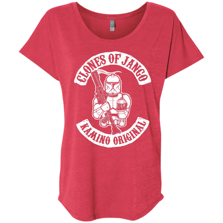 T-Shirts Vintage Red / X-Small Clones of Jango Triblend Dolman Sleeve