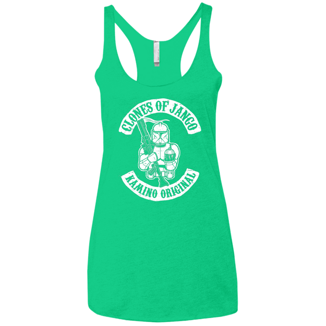 T-Shirts Envy / X-Small Clones of Jango Women's Triblend Racerback Tank