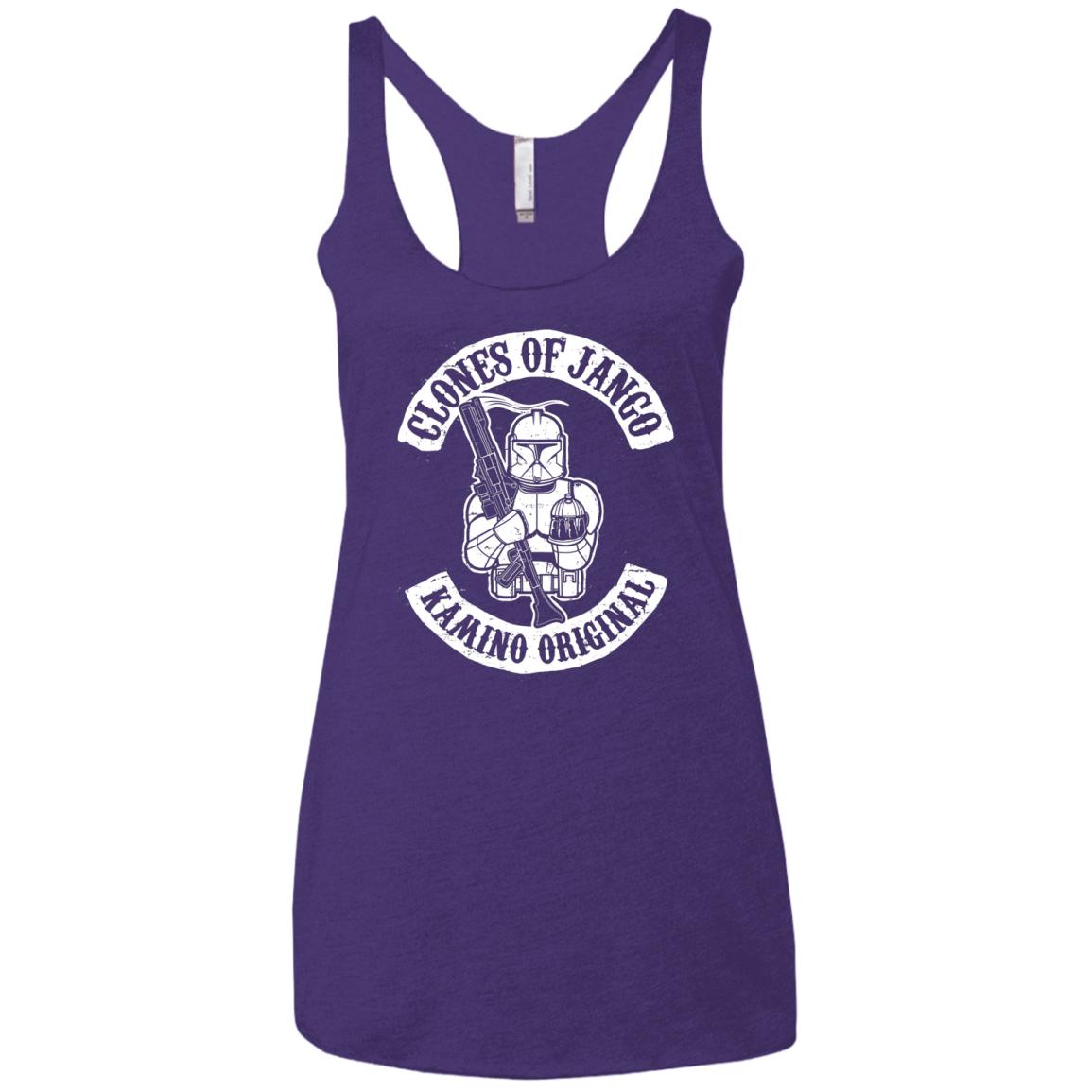 T-Shirts Purple Rush / X-Small Clones of Jango Women's Triblend Racerback Tank