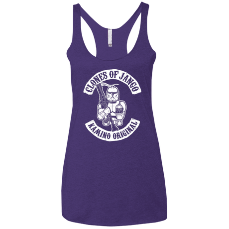 T-Shirts Purple Rush / X-Small Clones of Jango Women's Triblend Racerback Tank