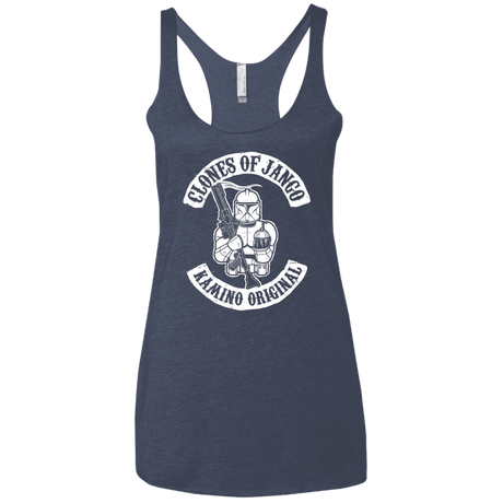 T-Shirts Vintage Navy / X-Small Clones of Jango Women's Triblend Racerback Tank