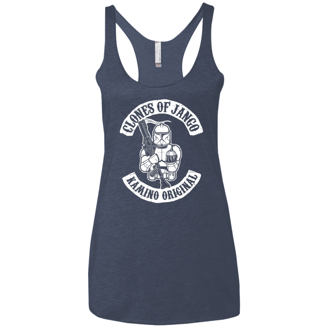 T-Shirts Vintage Navy / X-Small Clones of Jango Women's Triblend Racerback Tank