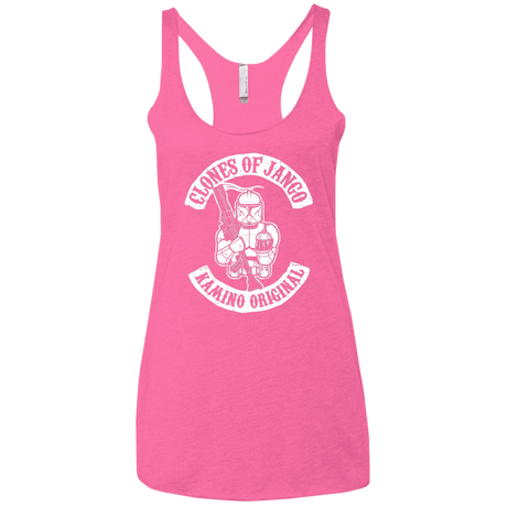 T-Shirts Vintage Pink / X-Small Clones of Jango Women's Triblend Racerback Tank