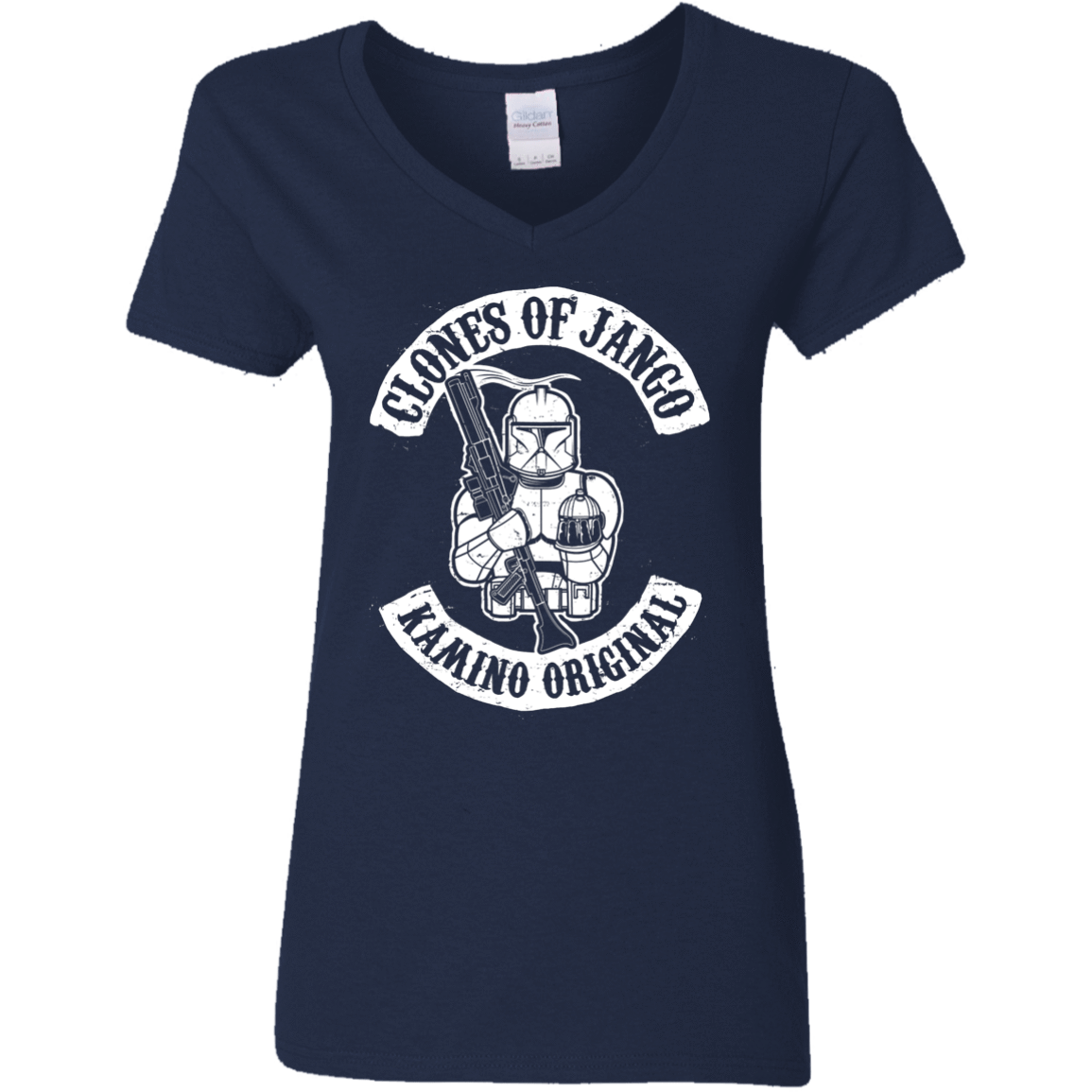 T-Shirts Navy / S Clones of Jango Women's V-Neck T-Shirt