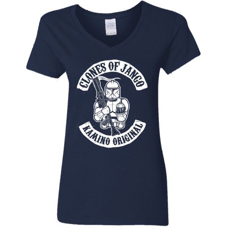 T-Shirts Navy / S Clones of Jango Women's V-Neck T-Shirt