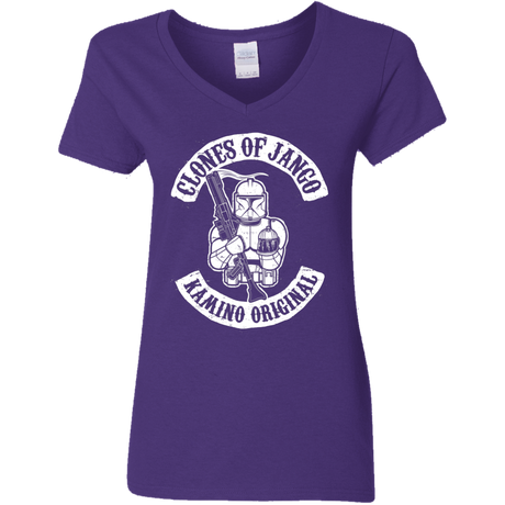 T-Shirts Purple / S Clones of Jango Women's V-Neck T-Shirt