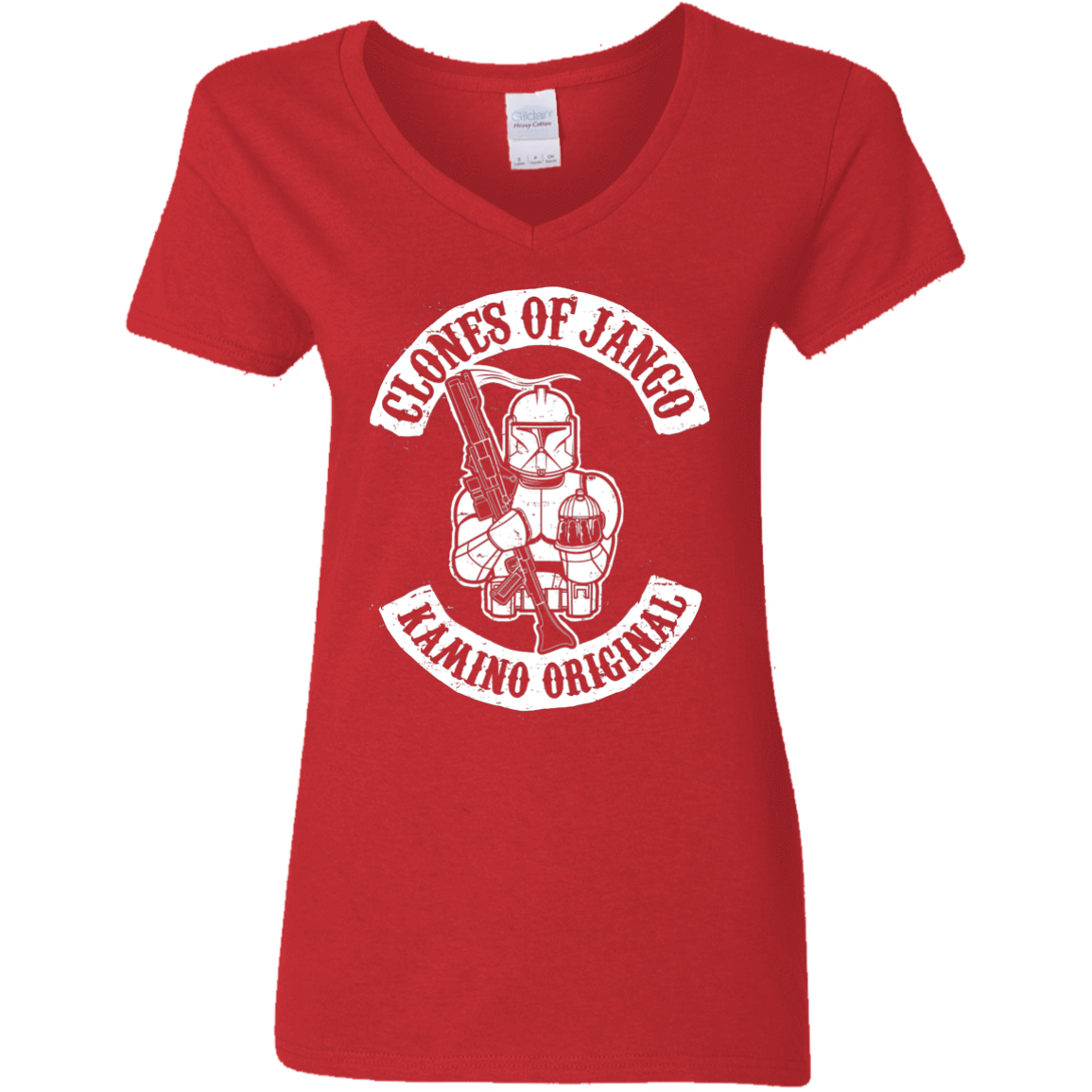 T-Shirts Red / S Clones of Jango Women's V-Neck T-Shirt