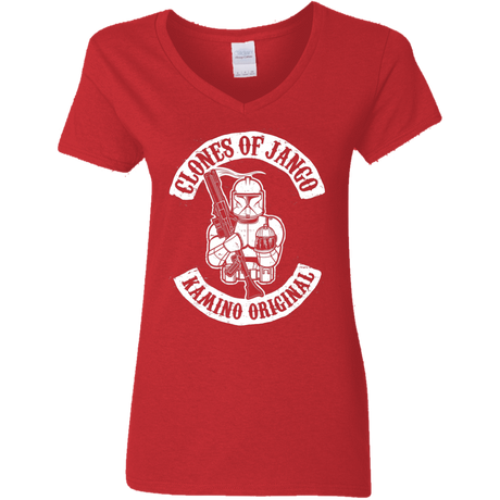 T-Shirts Red / S Clones of Jango Women's V-Neck T-Shirt