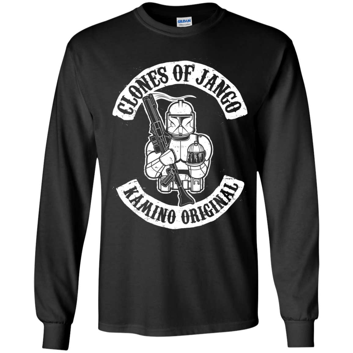 T-Shirts Black / YS Clones of Jango Youth Long Sleeve T-Shirt