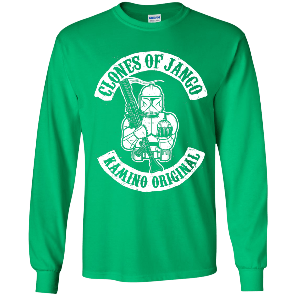 T-Shirts Irish Green / YS Clones of Jango Youth Long Sleeve T-Shirt