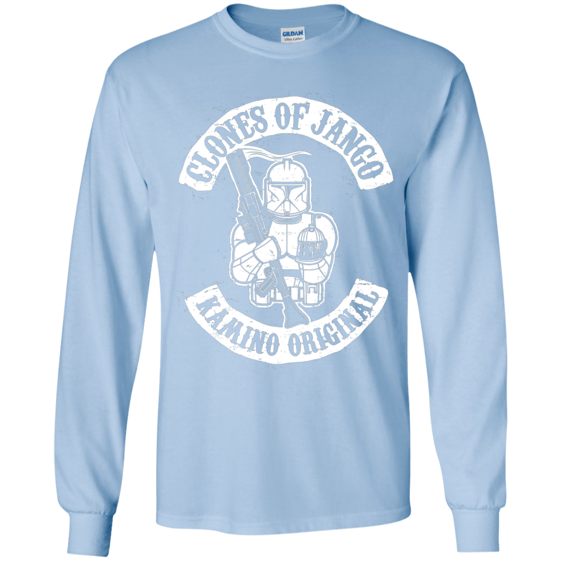 T-Shirts Light Blue / YS Clones of Jango Youth Long Sleeve T-Shirt