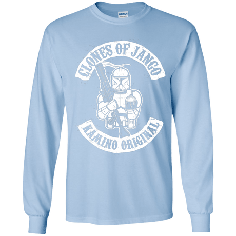 T-Shirts Light Blue / YS Clones of Jango Youth Long Sleeve T-Shirt