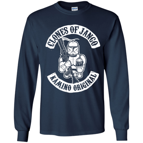 T-Shirts Navy / YS Clones of Jango Youth Long Sleeve T-Shirt