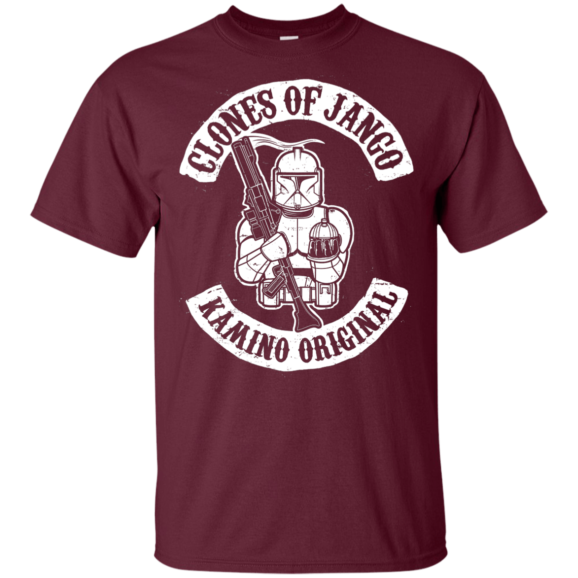 T-Shirts Maroon / YXS Clones of Jango Youth T-Shirt