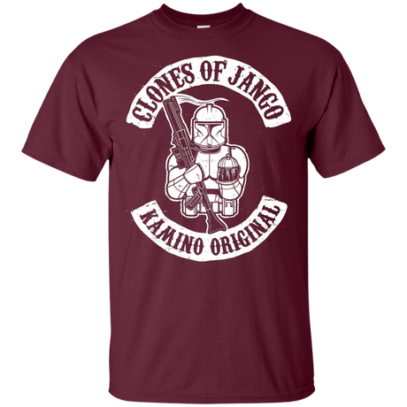 T-Shirts Maroon / YXS Clones of Jango Youth T-Shirt