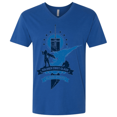 T-Shirts Royal / X-Small Cloud Strife White Men's Premium V-Neck